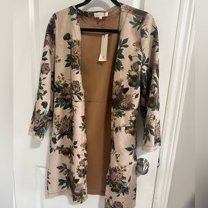 Cardigan/overcoat floral jacket